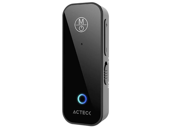 Adaptador Bluetooth Acteck Shift Plus AB424, 3.5 mm a Bluetooth 5.1, Transmisor y Receptor de Audio. Color Negro.