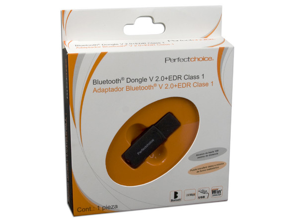 Adaptador Bluetooth Perfectchoice V 2.0+EDR Clase 1 , Alcance de hasta 100mts.