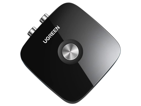 Receptor de audio Ugreen, Bluetooth a RCA ó Auxiliar 3.5mm, Hasta 10m, Color negro.