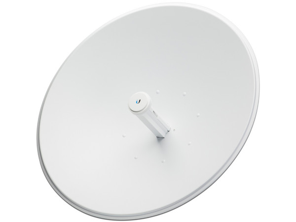 Antena Ubiquiti Networks PBE-5AC-500 con 27 dBi de ganancia, frecuencia 5 GHz.
