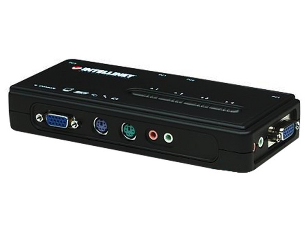 Intellinet Switch KVM 4 Puertos PS/2 Con Audio.   