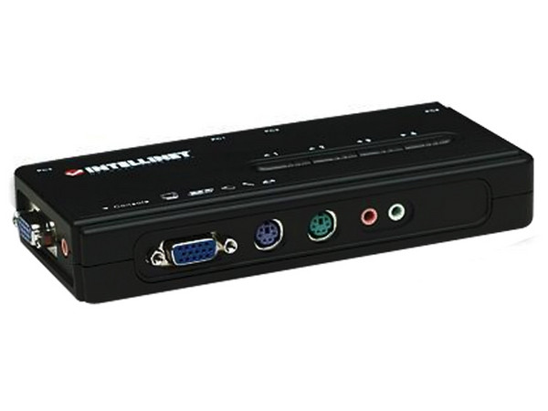 Intellinet Switch KVM 4 Puertos PS/2 Con Audio.   