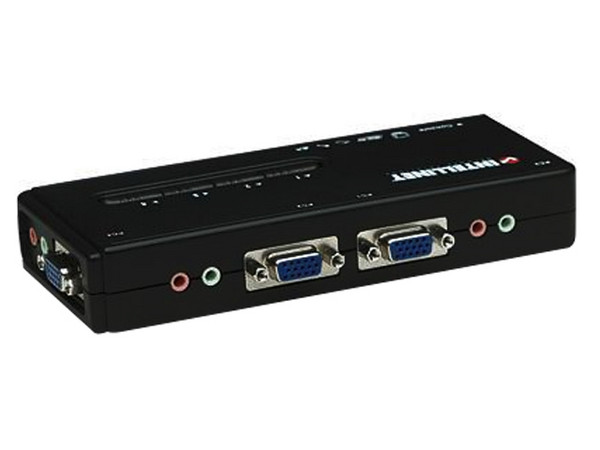 Intellinet Switch KVM 4 Puertos PS/2 Con Audio.   