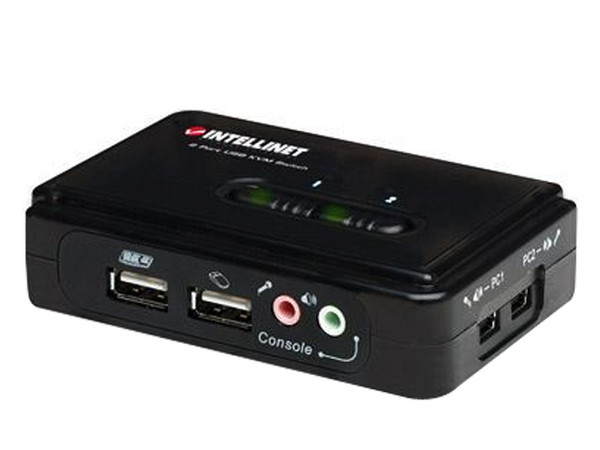 Intellinet Switch KVM 2 Puertos USB Con Audio.   