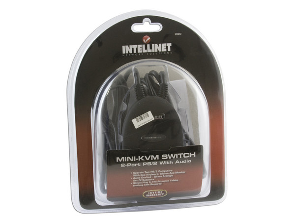 Intellinet Mini Switch KVM 2 Puertos PS/2 Con Audio.