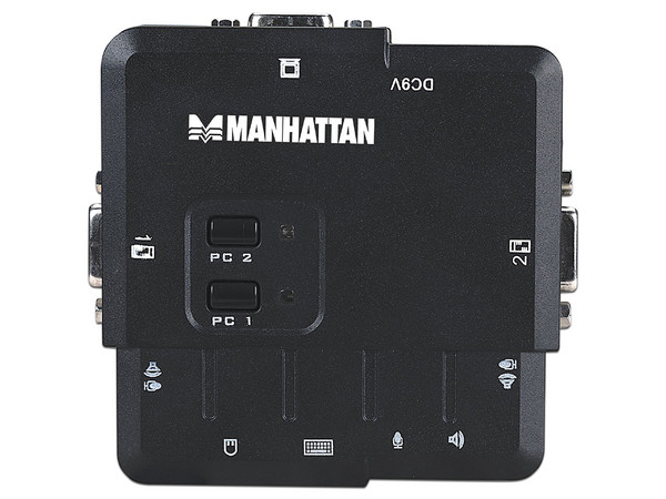 KVM conmutador Manhattan de 2 puertos.