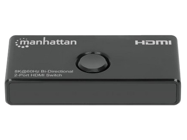 Conmutador Manhattan 207997, Bidireccional, HDMI, 4K, Color Negro.