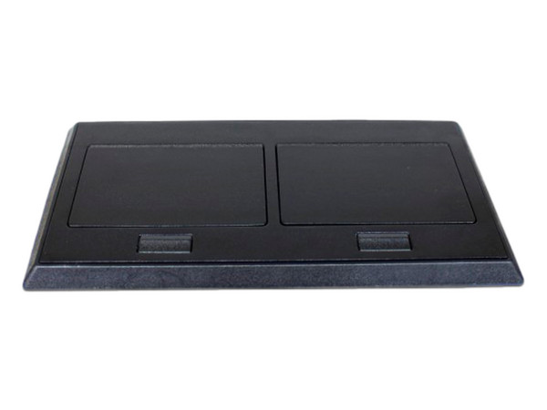 Panel de Conectores Redleaf PT764B Para Escritorio, 2 Contacto de Poder, HDMI, VGA, 3 Puertos RJ-45, RCA y Conector de Audio, Color Negro.