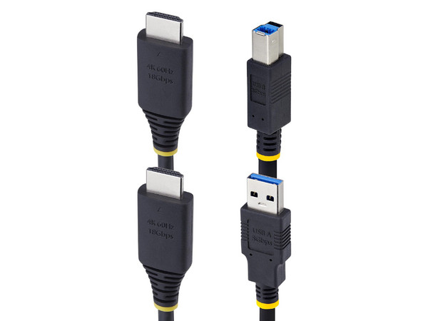 Cable KVM HDMI y USB 3.0, 5 Gbps, 3 m, 4K 60 Hz, Combo HDMI 2.0 y USB, para Switch Conmutador KVM.