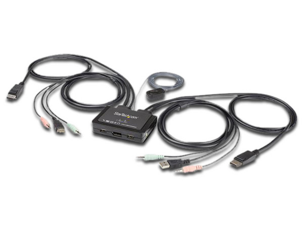 Switch Conmutador KVM StarTech de 2 Puertos, 4K.