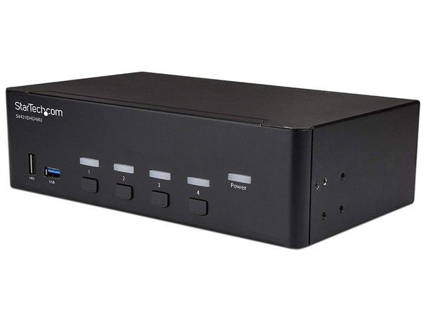 Switch Conmutador KVM de 4 Puertos HDMI, 4K de 30Hz para Pantalla Doble