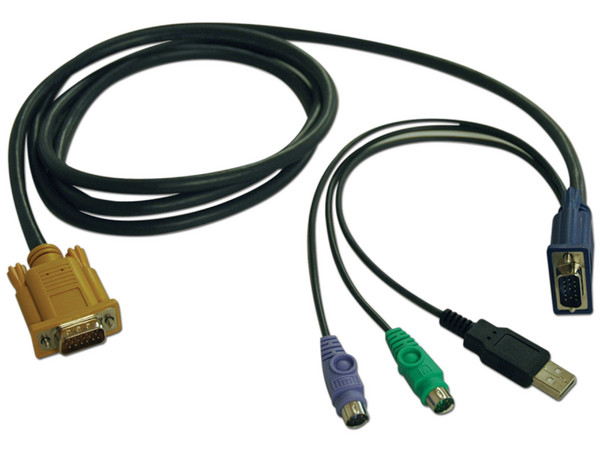 Cable Combinado USB/PS2 para KVMs NetDirector B020-U08/U16 y KVM B022-U16, 1.83 m.