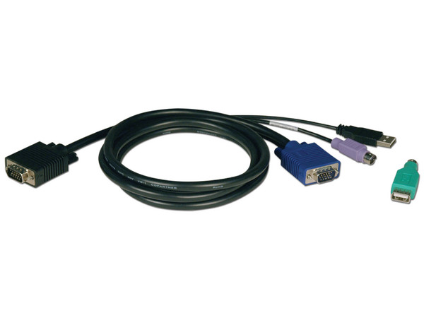 Cable para Switch KVM Tripp Lite de 3m, PS/2, USB.