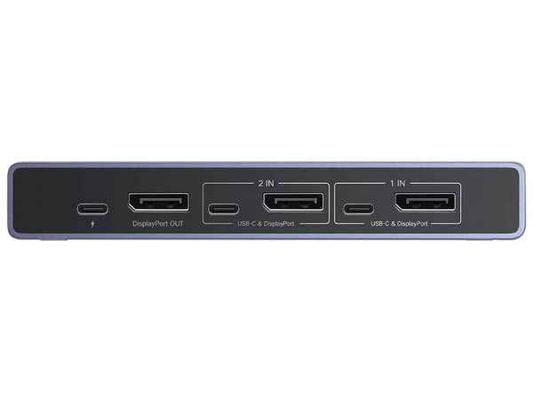 Conmutador KVM DisplayPort 8K UGREEN 25962 con DP 1.4, 2 Entradas y 1 Salida, 4 Puertos USB 3.0 (3 USBA y 1 USBC).