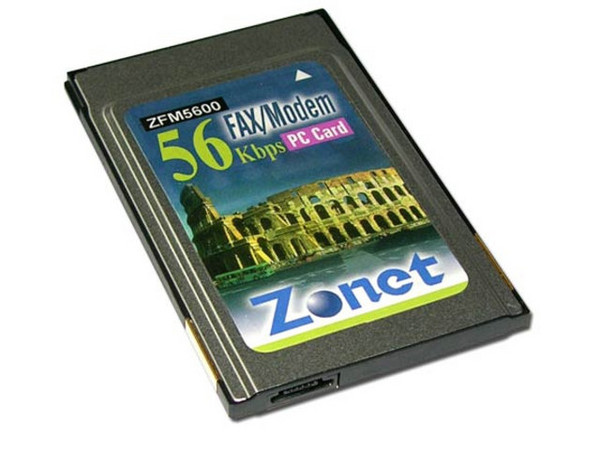 Fax/Módem Zonet de 56K, V.92, PCMCIA
