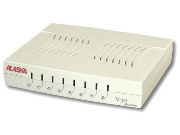 Fax Modem ALASKA (Cirrus Logic) 56k, Externo v.90, con voz con software, caller ID, full-duplex