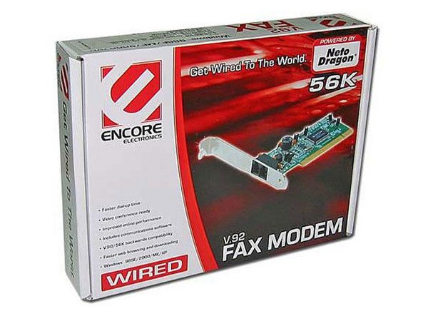 Fax/Módem Encore de 56K, v.92, PCI