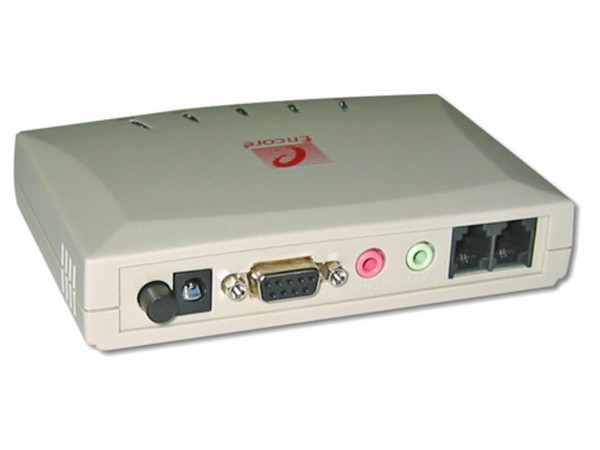 Fax/Modem Encore, Externo, 56Kbps, V.92/V.90, Interfase Serial.