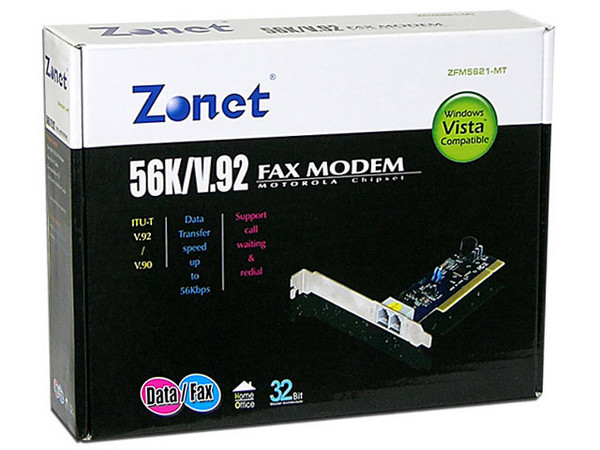 Módem Zonet Interno 56k, PCI.