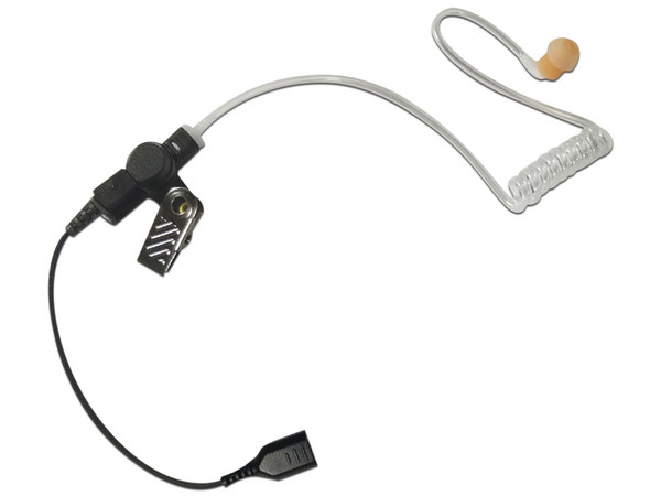 Audífono de tubo acústico Pryme SNP-AT con cable de fibra trenzada. Requiere micrófono de solapa de 1 o 2 hilos de la Serie SNAP.