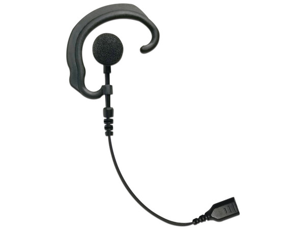 Auricular de gancho Pryme SNP-EH con cable de fibra trenzada y conector SNAP. Color Negro