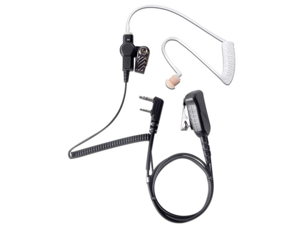 Micrófono de solapa Pryme SPM-1301 con audifono discreto, para Radios Kenwood Serie G/ 3230/ 2102G/ 2202L/ 2212L/ 2170/ 2360/ 2302/ 2312/ 2000/ 2402/ NX220/ NX240/ TKD240.