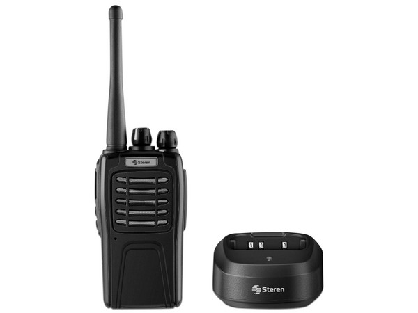 Radio Portátil Profesional STEREN RAD-510, hasta 5 Km de alcance, Color Negro.