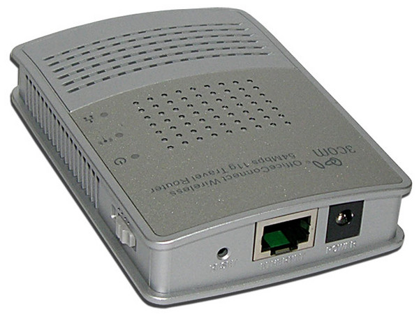 Ruteador portátil 3Com OfficeConnect Wireless de 54Mbps 11g Travel Router