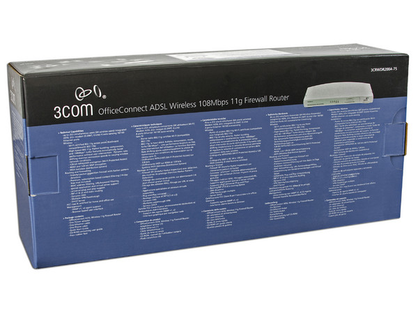 Ruteador 3Com OfficeConnect ADSL Wireless, 108Mbps 11g, Firewall