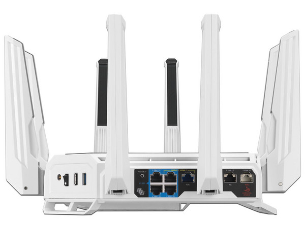 Router Inalámbrico ASUS GT-BE19000AI, Triple Banda, Wireless AC (Wi-Fi 7), Hasta 11529Mbps, 10 Puertos Gigabit LAN, 8 Antenas. Color Blanco.