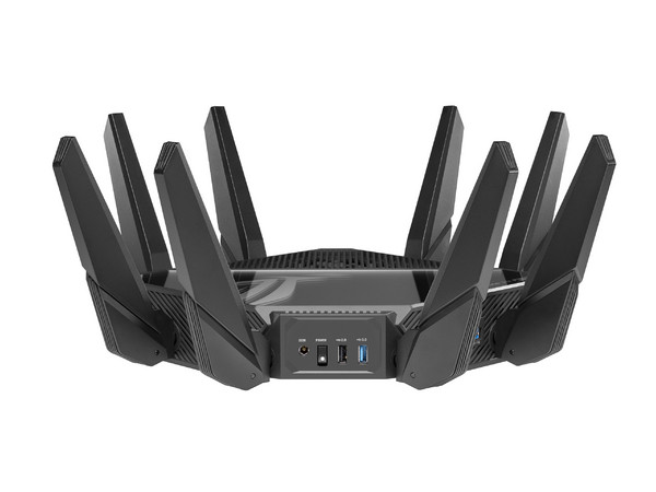 Router Gamer ASUS ROG Rapture, Triple Banda, Wireless AC (Wi-Fi 7-6E), Hasta 4804 MB/s, 6 Puertos Gigabit LAN, 8 Antenas. Color Negro.