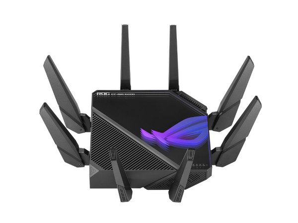 Router Gamer ASUS ROG Rapture, Triple Banda, Wireless AC (Wi-Fi 7-6E), Hasta 4804 MB/s, 6 Puertos Gigabit LAN, 8 Antenas. Color Negro.
