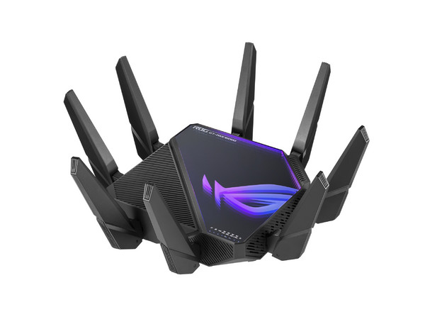 Router Gamer ASUS ROG Rapture, Triple Banda, Wireless AC (Wi-Fi 7-6E), Hasta 4804 MB/s, 6 Puertos Gigabit LAN, 8 Antenas. Color Negro.