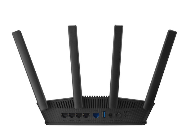 Router Inalámbrico ASUS RT-BE58U, Doble Banda, Wireless AC (Wi-Fi 7), Hasta 3600Mbps, 5 Puertos Gigabit LAN, 4 Antenas. Color Negro.