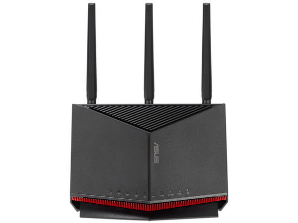 Router Inalámbrico ASUS RT-BE86U, Doble Banda, Wireless AC (Wi-Fi 7), Hasta 6800Mbps, 5 Puertos Gigabit LAN, 3 Antenas. Color Negro.
