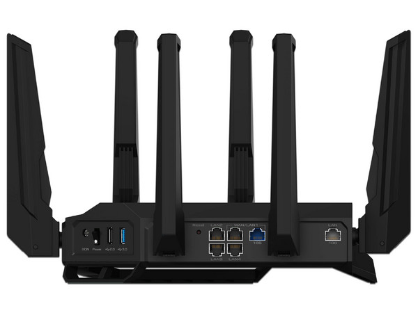 Router Inalámbrico ASUS RT-BE96U, Triple Banda, Wireless AC (Wi-Fi 7), Hasta 320MHz, 5 Puertos Gigabit LAN, 8 Antenas. Color Negro.