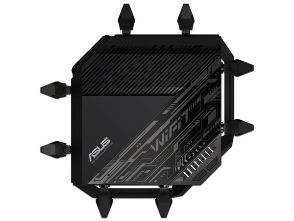 Router Inalámbrico ASUS RT-BE96U, Triple Banda, Wireless AC (Wi-Fi 7), Hasta 320MHz, 5 Puertos Gigabit LAN, 8 Antenas. Color Negro.