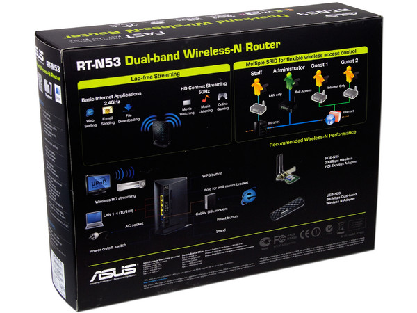 Ruteador Inalámbrico ASUS RT-N53 Dual-band Wireless-N 