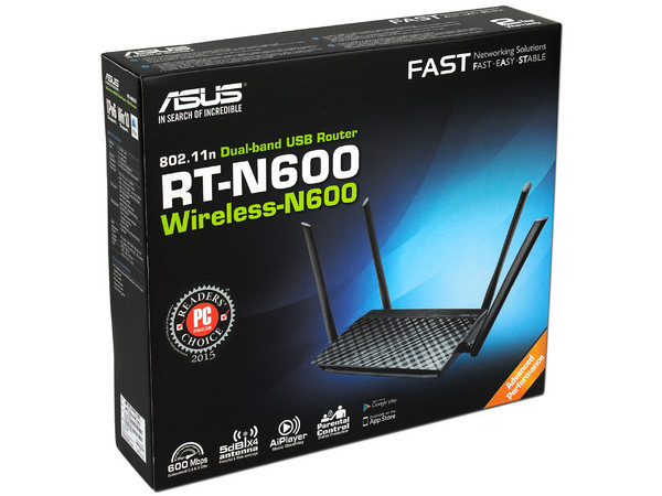 Ruteador ASUS RT-N600 Dual-band Wireless-N hasta 600 Mbps.