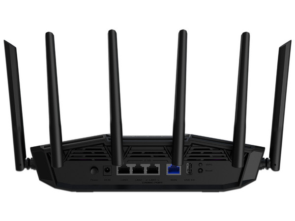 Router Gamer ASUS TUF Gaming BE9400, Triple Banda, Wireless AC (Wi-Fi 7), Hasta 5764 MB/s, 3 Puertos Gigabit LAN, 6 Antenas. Color Negro.