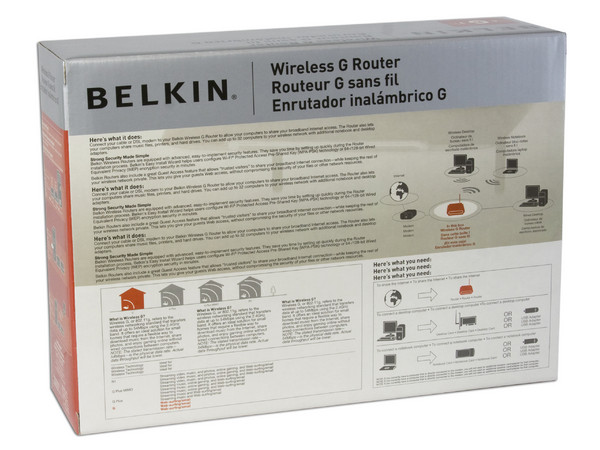 Ruteador Belkin Inalámbrico G, 802.11g