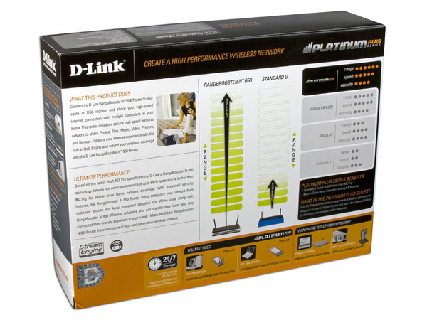 Ruteador Inalámbrico D-Link RangeBooster N 650 Wireless 802.11N