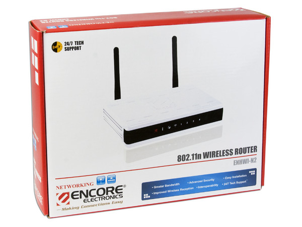 Router Encore ENHWI-N2 Wireless 802.11n, 4 Puertos.