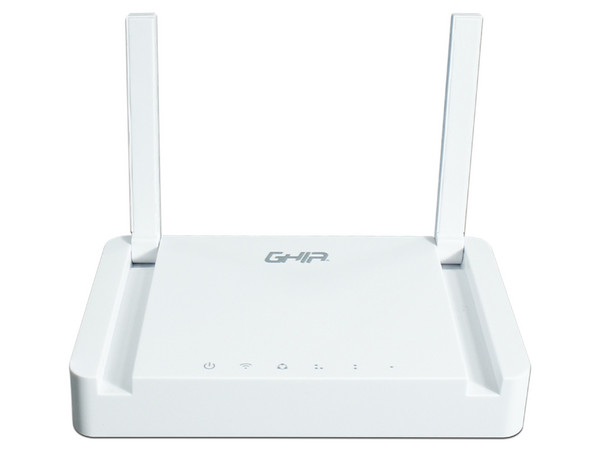 Router Inalámbrico GHIA GNW-W2, Wireless N (Wi-Fi 4),  3 puertos RJ-45 10/100 y 1 puerto WAN, hasta 300Mbps.