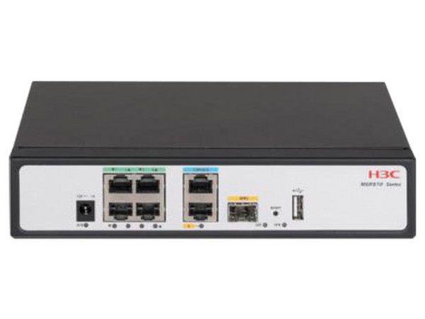 Router Gigabit Ethernet H3C MSR810 con 6 Puertos, 1 USB y Funciones Avanzadas de Seguridad y Administración.