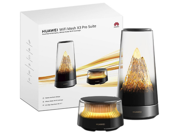 Kit de Routers Huawei Wi-Fi Mesh X3 Pro Suite, Doble Banda, Wi-Fi 7, 2 x 2 MIMO, Hasta 2882 Mbps. Color Negro.
