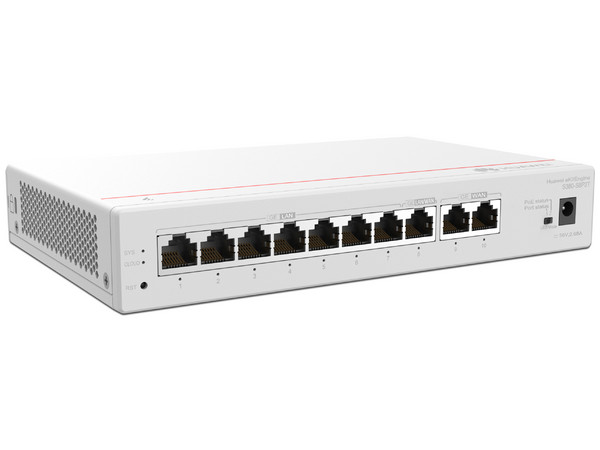 Router Multi-Servicio Huawei eKitEngine S380-S8P2T, 1 puerto WAN Gigabit Ethernet , 1 puerto WAN/LAN y 7 puertos LAN Gigabit Ethernet, hasta 64 APs, hasta 250 clientes, Administración nube gratis.