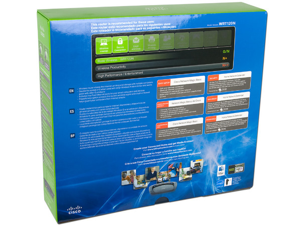 Ruteador Linksys WRT120N Wireless-N Home Router (802.11b/g/n) 4 puertos