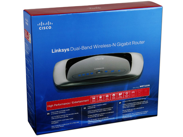 Ruteador Linksys WRT320N-LA Wireless-N Dual-Band, funciona en bandas de radio de 2.4 o 5GHz