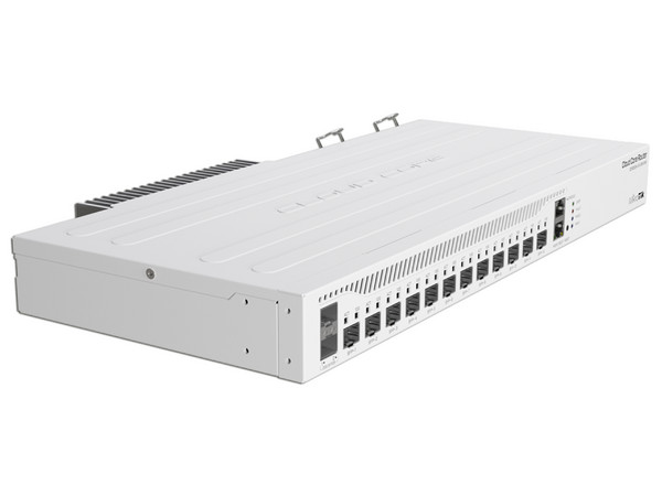 Router MikroTik Cloud Core CCR2004-1G-12S2XS CCR2004-1G-12S+2XS de 1 puerto Gigabit, 12 puerto SFP+ y 2 puertos 25G SFP28. Fuente redundante
